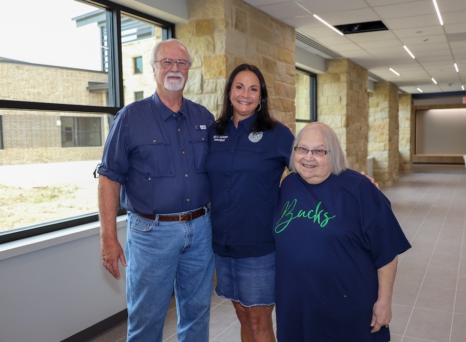 SHSU alumni and retired teachers Alfred and Ann Boudny, pictured with Principal Felicia Ashabranner, are the namesakes of Katy ISD's newest elementary school. The Alfred and Ann Boudny Elementary School will open to students in the fall 2025 semester.
