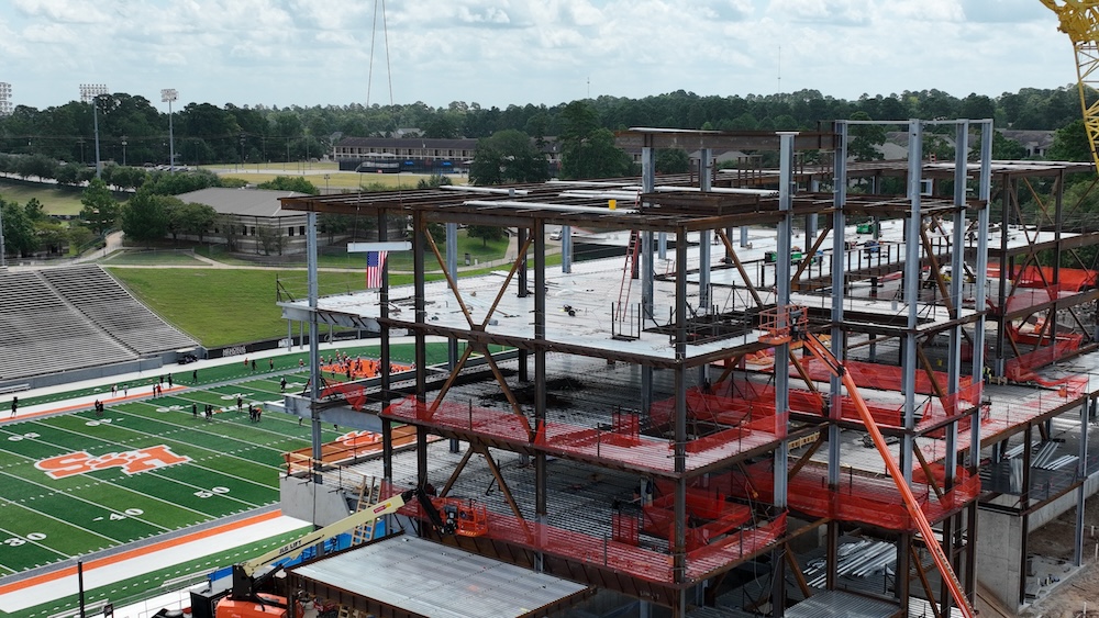 The framework for the future of Bowers Stadium and Sam Houston football was on full display Thursday as local officials and supporters gathered for a topping out ceremony. The venue has been home to Bearkat football for nearly four decades and continues evolving to blend its rich history with the world-class university setting it inhabits.