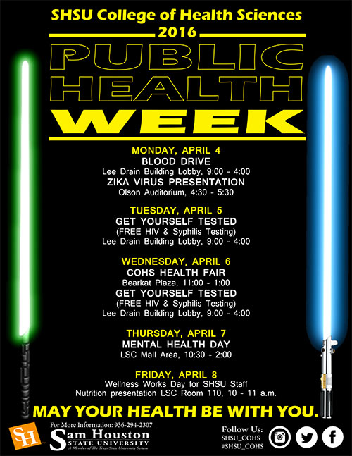 Public Health Week flyer